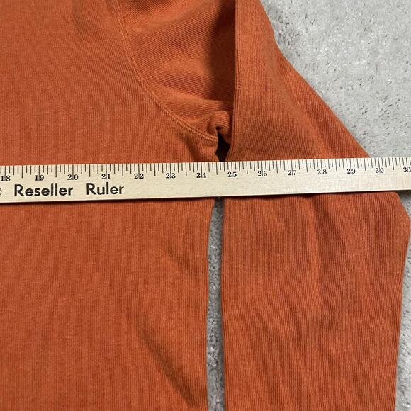 Polo Ralph Lauren 1/4 Zip Sweater Mens L Orange Zip Pullover Pony Knit Preppy - Picture 6 of 8